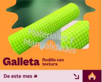Rodillo siliconado galleta para texturizar fondant pastillaje